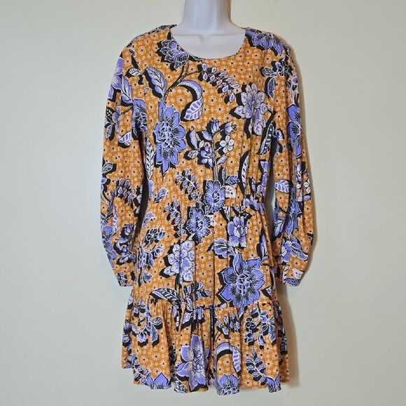 Corey Lynn Calter Adelia Mini Dress Anthropologie Floral Cottagecore Boho Modest - Picture 1 of 14